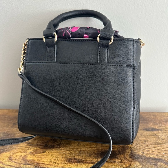 NWT Juicy Couture Holding the Line Black Cherry Mini Tote Bag Crossbody Gold - Picture 3 of 5